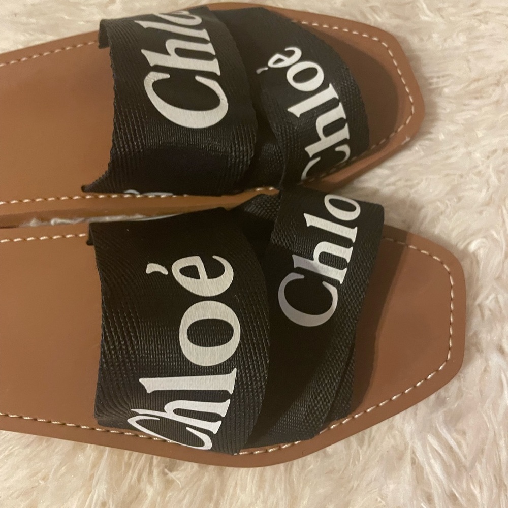 Chloe Logo Slide Sandal - Picture 2 of 6